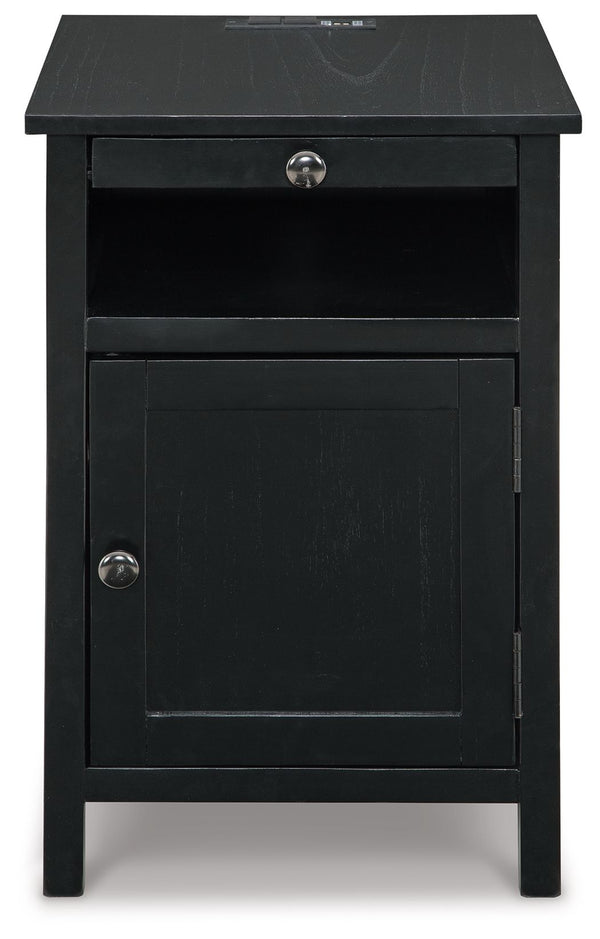 Treytown - Chair Side End Table #black