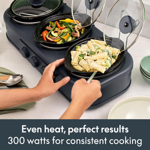 Bella - SAVOR Triple 1.5-qt. Slow Cooker - Slate