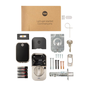 Yale - Assure Lock 2 - Cerradura inteligente sin llave Wi-Fi con cerrojo y teclado táctil - Manija Ridgefield - Níquel satinado