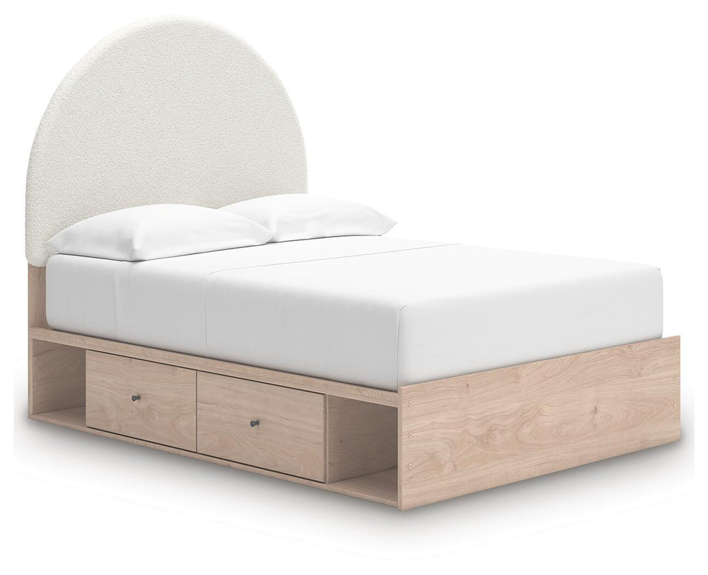 Arloster - Upholstered Panel Bed #twin #none