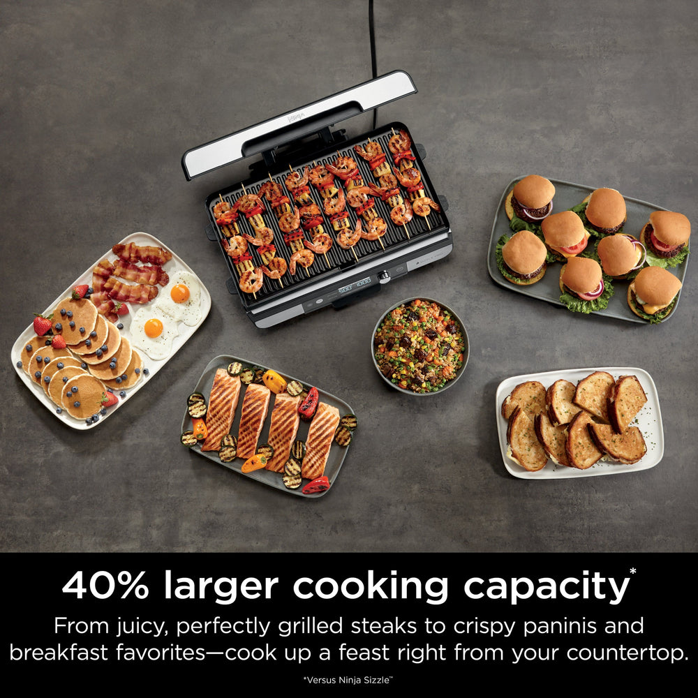Ninja - Sizzle Pro XL 20-Inch Indoor Griddle & Grill with ProTemp IQ - Silver