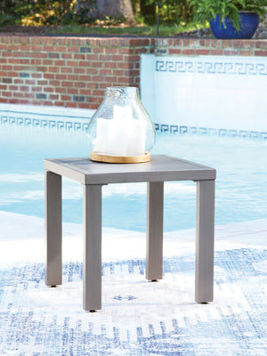 Mesa auxiliar de extremo cuadrado Half Moon Beach - Gris