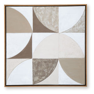 Harelman - Arte de pared - Bronceado / Greige / Blanco