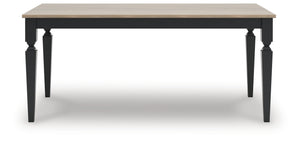 Brenkerton - Mesa de comedor rectangular - Marrón grisáceo / Negro