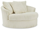 Lindyn - Oversized Swivel Accent Chair #beige