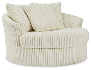Lindyn - Oversized Swivel Accent Chair #beige