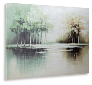 Garlenridge - Arte de pared - Verde / Tan / Blanco