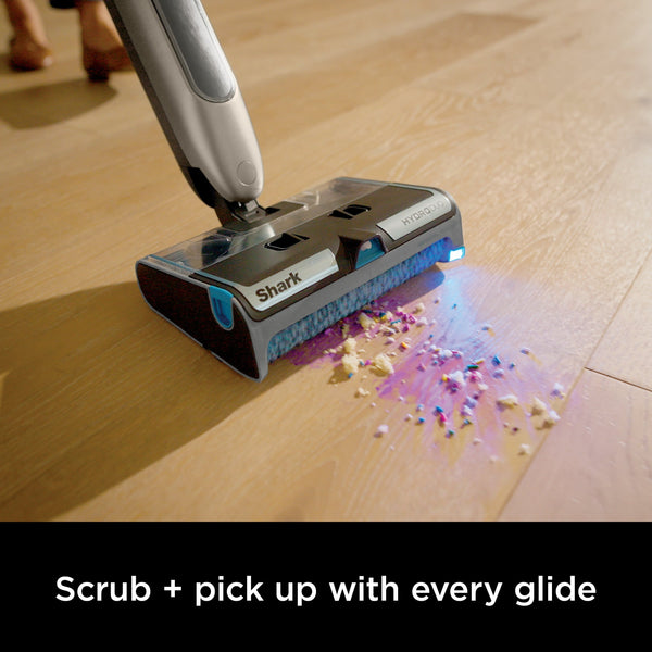 Shark - HydroDuo with Dirt-Reveal Technology, Cordless wet & dry hard floor cleaner picks up, mops, & scrubs - Stone Metallic