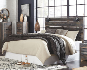 Drystan - Bedroom Set #beige #5pc.panelheadboard,dresser,mirror,chest,nightstand #king