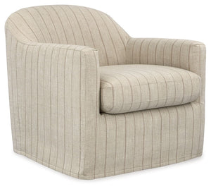 Valwick - Sillón giratorio decorativo - Crema / Marrón
