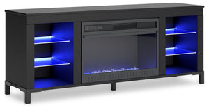 Cayberry - Mueble de TV con chimenea - Negro