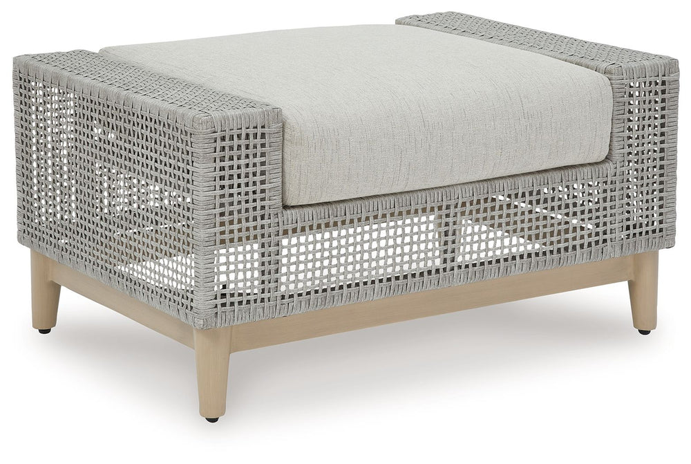 Seton Creek - Ottoman With Cushion - Gray