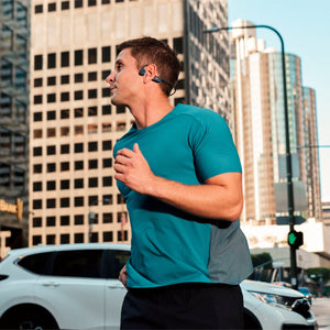 Shokz - OpenRun Pro 2 Wireless Bone Conduction Open-Ear Bluetooth Sports Headphones - Steel Blue