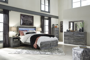 Baystorm - Panel Bedroom Set - Gray #4pc.bed,dresser,mirror,chest|6pc.bed,dresser,mirror,chest,2nightstands|3pc.bed,dresser,mirror|5pc.bed,dresser,mirror,2nightstands #queen|king #2drawers