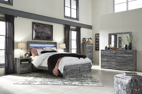 Baystorm - Panel Bedroom Set - Gray #4pc.bed,dresser,mirror,chest|6pc.bed,dresser,mirror,chest,2nightstands|3pc.bed,dresser,mirror|5pc.bed,dresser,mirror,2nightstands #queen|king #2drawers