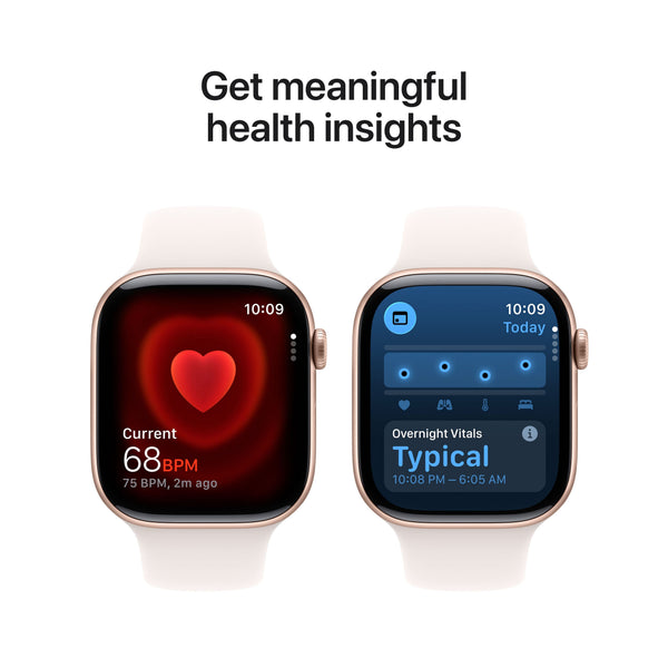 Apple Watch Series 11 (GPS) 46mm Rose Gold Aluminum Case with Light Blush Sport Band - M/L - Rose Gold - (2025)