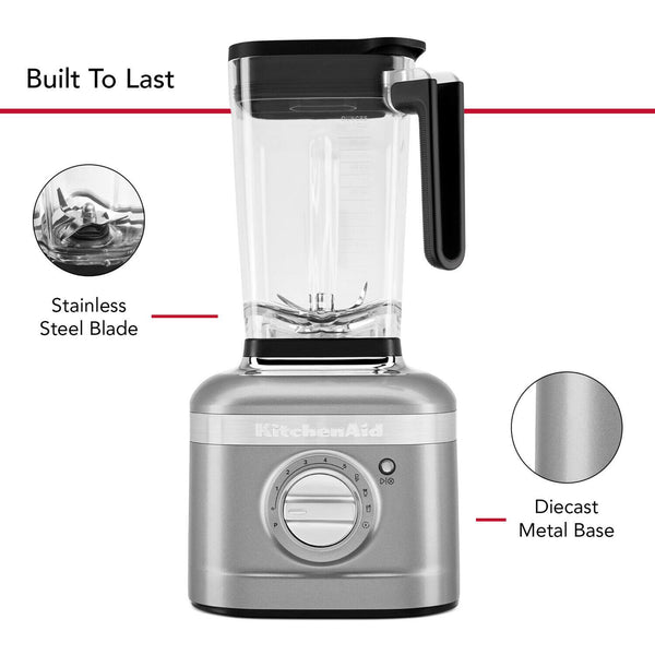 KitchenAid - K400 1200W 56 oz. Variable 5-Speed BPA-Free Blender with Tamper - Contour Silver
