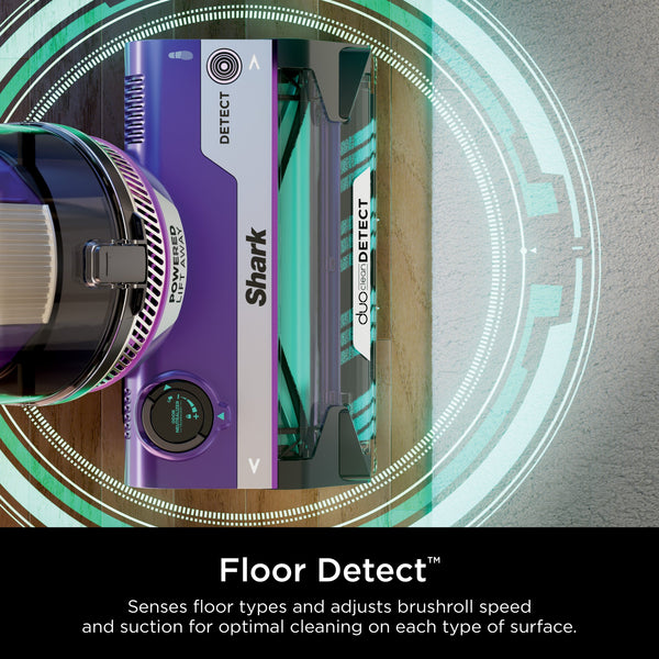 Shark - PowerDetect Upright Vacuum with DuoClean Detect Technology, Self-Cleaning Brushroll, and XL Dustcup - Eggplant