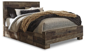 Derekson - Panel Bed #queen #2underbeddrawers|2sidedrawers