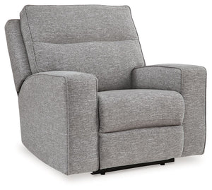 Biscoe - Power Recliner /Adj Headrest - Pewter