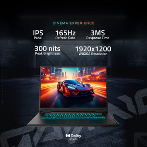 GIGABYTE - GAMING A16 - 16" 165Hz 1920x1200 WUXGA Intel Core i7-13620H - 512GB SSD - 16GB DDR5 RAM - GeForce RTX 4050 - Black Steel