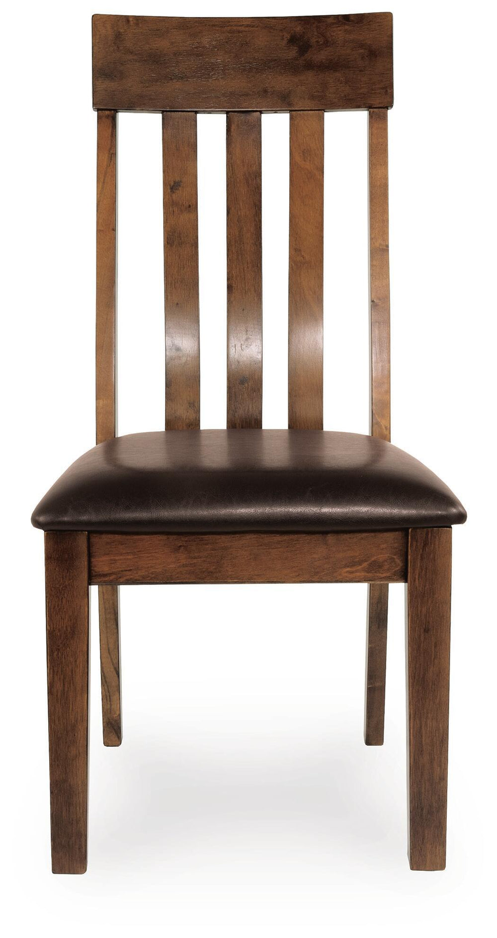 Ralene - Silla lateral tapizada de comedor (juego de 2) - Marrón medio