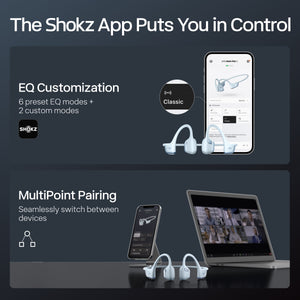 Shokz - OpenRun Pro 2 Mini Wireless Bone Conduction Open-Ear Bluetooth Sports Headphones - Sky Blue