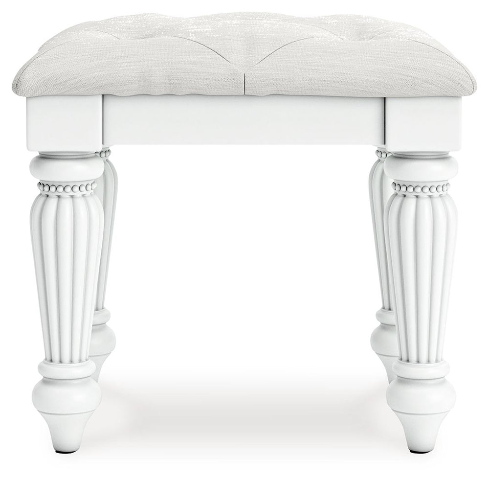 Kozlani - 3 Pc. - Vanity, Mirror And Stool - White