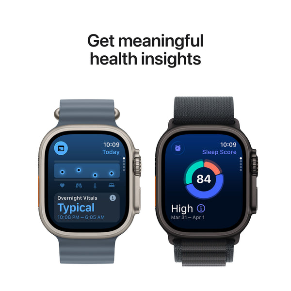 Apple Watch Ultra 3 (GPS+Cellular) 49mm Titanium Case with Black/Charcoal Trail Loop - M/L - Black - (2025)