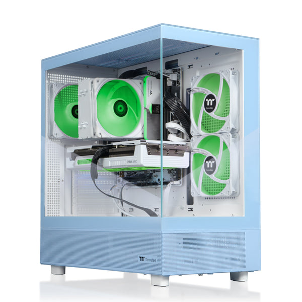 Thermaltake - LCGS View i1458H-270 Gaming Desktop Intel Core i5-14400F 2025 - 16GB DDR5 Intel Arc B580, 1TB NVMe M.2 - Light Blue