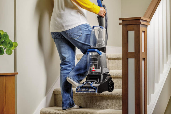 BISSELL - TurboClean Pet Upright Vacuum Carpet Cleaner - Black with Cobalt Blue Accents