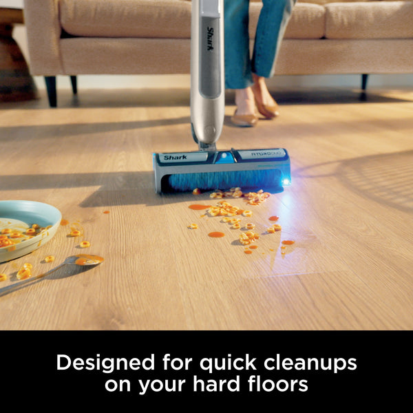 Shark - HydroDuo with Dirt-Reveal Technology, Cordless wet & dry hard floor cleaner picks up, mops, & scrubs - Stone Metallic