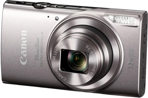 Canon - PowerShot ELPH 360 HS A Full HD Video 20.2-Megapixel Digital Camera - Silver