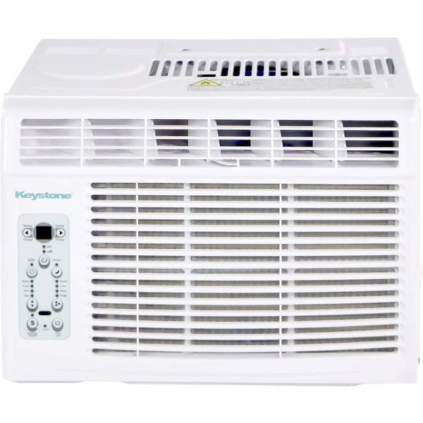 Keystone - 12,000/11,600 BTU 230V Window Air Conditioner with 11,000 BTU Supplemental Heat Function - White