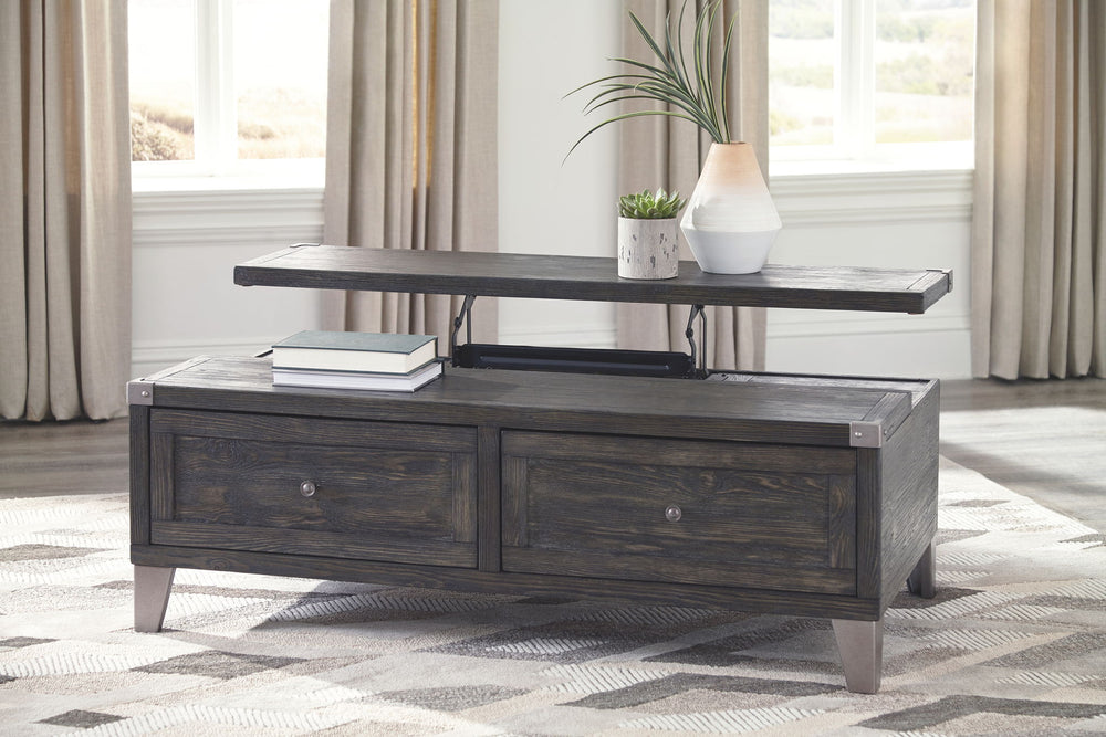 Todoe - Mesa de centro elevable - Gris oscuro