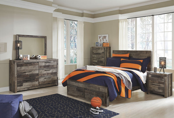 Derekson - Youth Panel Bedroom Set #6pc.bed,dresser,mirror,chest,2nightstands|3pc.bed,dresser,mirror #full #2drawers