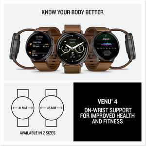 Garmin - Venu 4 GPS Smartwatch 45 mm Fiber-reinforced polymer - Slate - (2025)