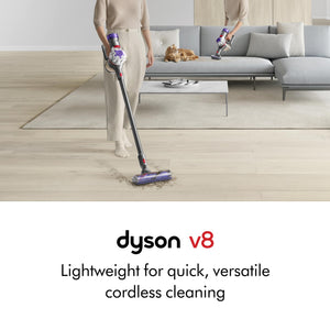 Dyson - V8 Cordless Vacuum with 6 accessories - Silver/Nickel
