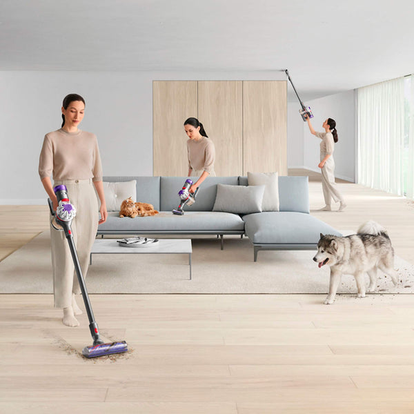 Dyson - V8 Cordless Vacuum with 6 accessories - Silver/Nickel