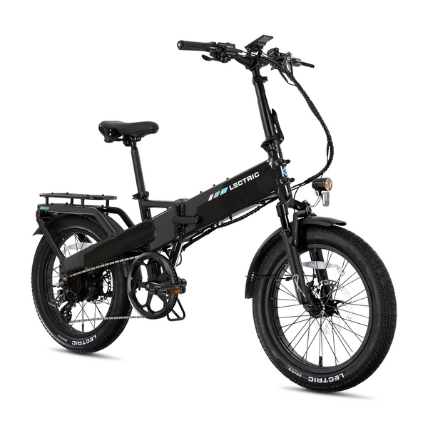 Lectric eBikes - XP4 Step-Over Foldable eBike (Max 50mi/28mph) + LevelUp Rack - Tempest Grey