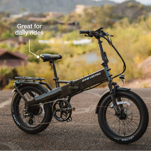 Lectric eBikes - XP4 Step-Over Foldable eBike (Max 50mi/28mph) + LevelUp Rack - Tempest Grey