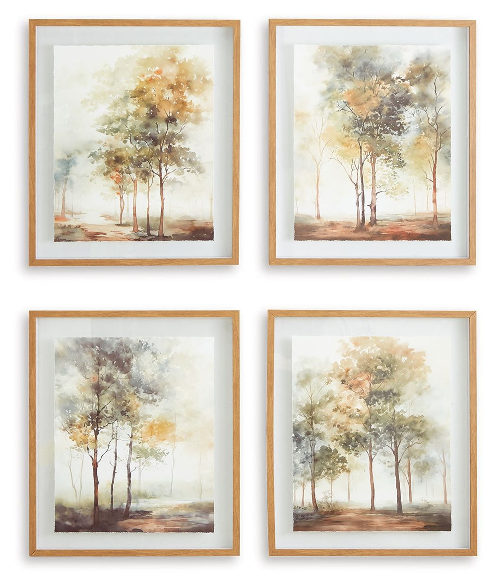 Bryneford - Juego de arte de pared (4 piezas) - Multicolor