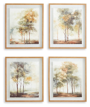 Bryneford - Juego de arte de pared (4 piezas) - Multicolor