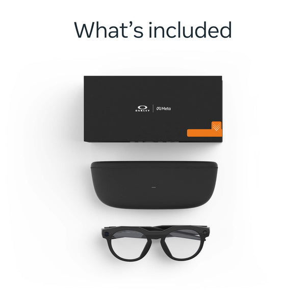 Oakley Meta - HSTN glasses - with Meta AI, Audio, Photo, Video Compatibility - Clear Lenses - Black
