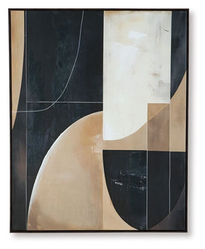 Ewanford - Arte de pared - Negro / Marrón / Bronceado