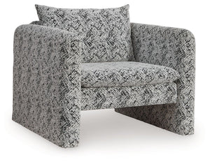 Kenbell - Sillón decorativo - Negro / Blanco