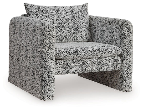 Kenbell - Sillón decorativo - Negro / Blanco