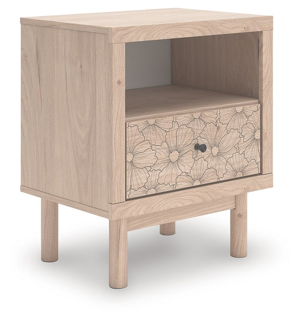 Arloster - Mesita de noche con un cajón - Color tan