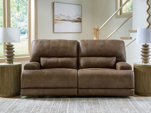 Sofá reclinable eléctrico de 2 plazas Beckley Place con reposacabezas ajustable - Earth