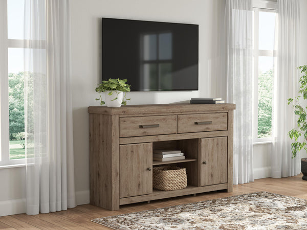Garistyn - LG TV Stand With Fireplace Option #62"wx17"dx37"h